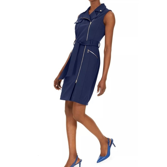 Calvin Klein Dresses & Skirts - Calvin Klein Moto Sleeveless Sheath Dress